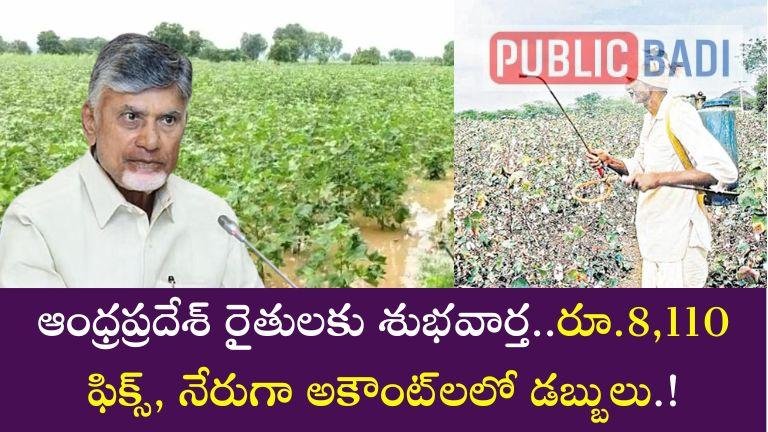 AP Farmers: ఆంధ్రప్రదేశ్ రైతులకు శుభవార్త..రూ.8,110 ఫిక్స్, నేరుగా అకౌంట్లలో డబ్బులు.!